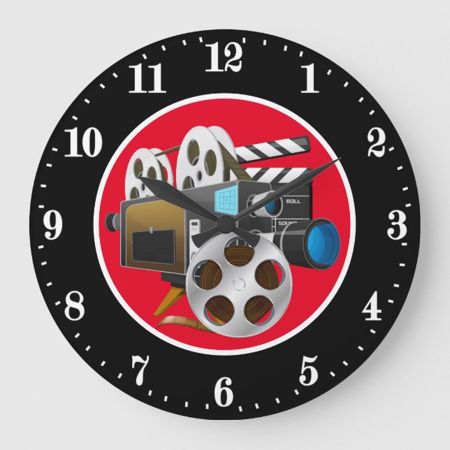 cool movie theater decor  large clock (Front)