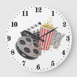 cool movie theater lovers large clock