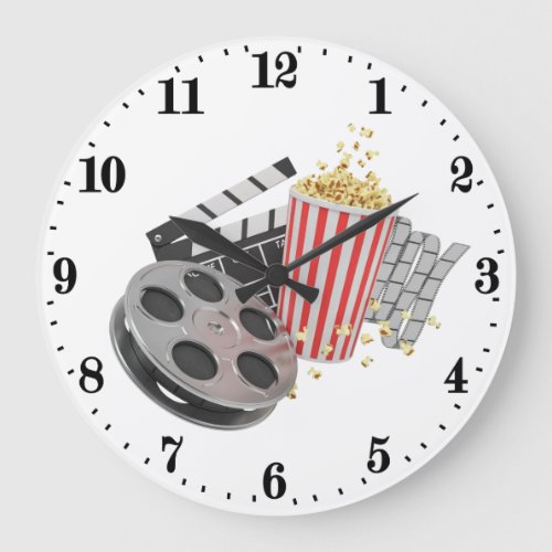 cool movie theater lovers large clock