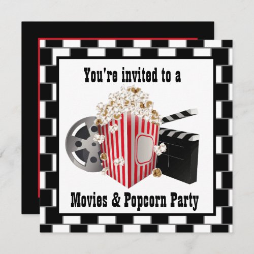 cool movie theater party  invitation