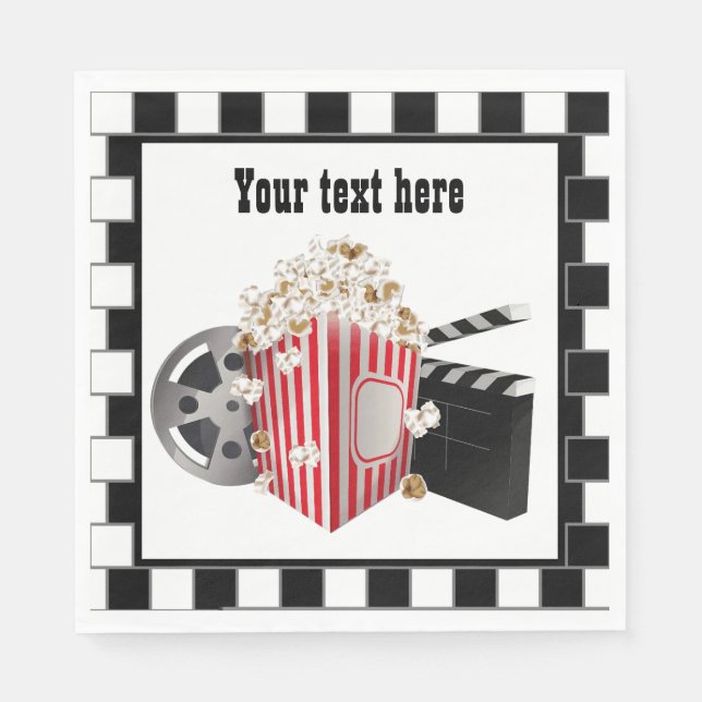 cool movie theater party  napkins (Front)