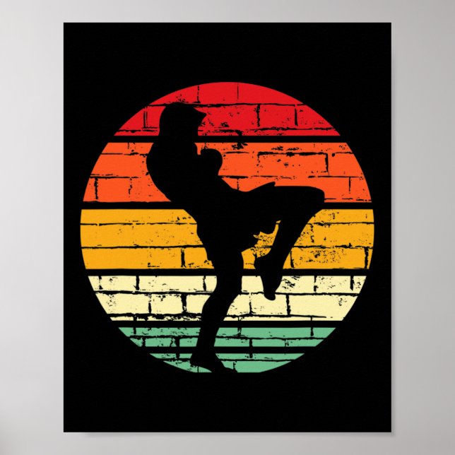 Cool Muay Thai Gift Martial Arts Instructor, Kickb Poster (Front)