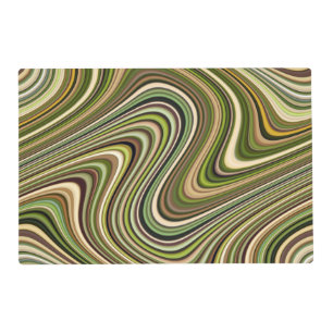 Cool Multi-Color Curvy Lines Placemat