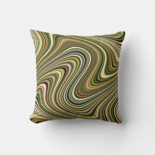 Cool Multi_Color Curvy Lines Throw Pillow