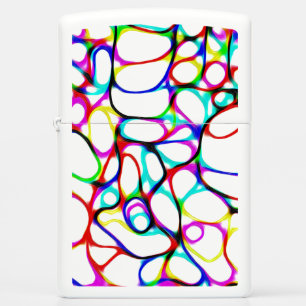Cool Multi-Color Curvy Lines Zippo Lighter