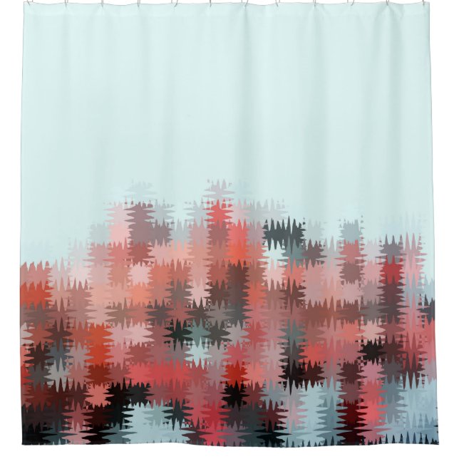 Cool Multi-Color Pattern Shower Curtain (Front)