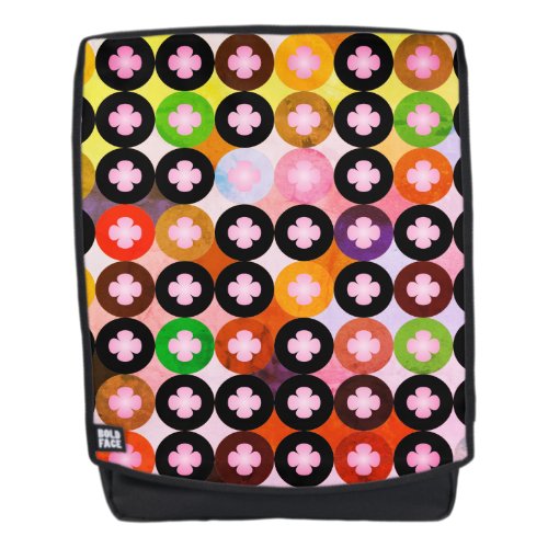 Cool Multi Colored Circles  Pink Clovers Backpack