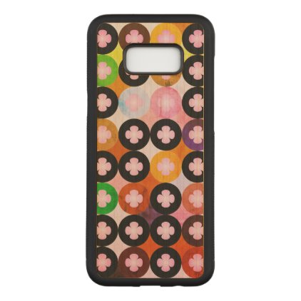 Cool Multi Colored Circles &amp; Pink Clovers Carved Samsung Galaxy S8+ Case