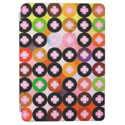 Cool Multi Colored Circles &amp; Pink Clovers iPad Air Cover