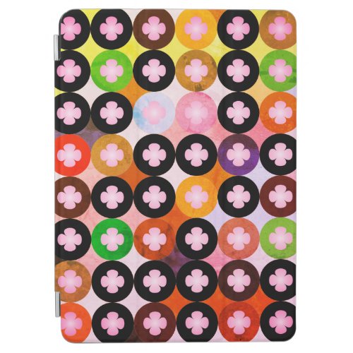 Cool Multi Colored Circles  Pink Clovers iPad Air Cover