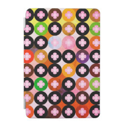 Cool Multi Colored Circles &amp; Pink Clovers iPad Mini Cover