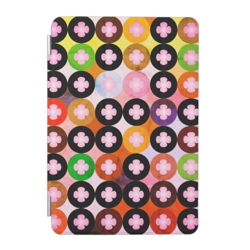 Cool Multi Colored Circles  Pink Clovers iPad Mini Cover