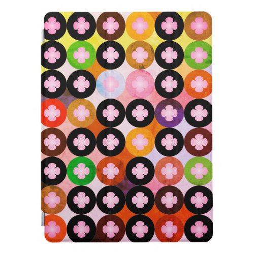 Cool Multi Colored Circles  Pink Clovers iPad Pro Cover