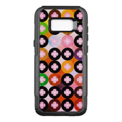 Cool Multi Colored Circles &amp; Pink Clovers OtterBox Commuter Samsung Galaxy S8+ Case