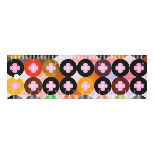 Cool Multi Colored Circles  Pink Clovers Ruler