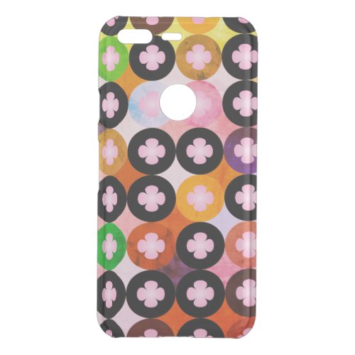 Cool Multi Colored Circles  Pink Clovers Uncommon Google Pixel Case