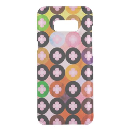 Cool Multi Colored Circles &amp; Pink Clovers Uncommon Samsung Galaxy S8+ Case