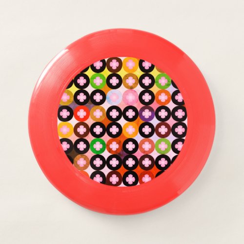 Cool Multi Colored Circles  Pink Clovers Wham_O Frisbee