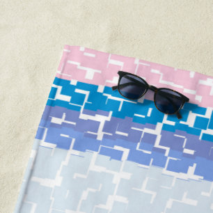 COOL Multicolor Green/Gray/Beige/Pink/Purple/Blue Beach Towel