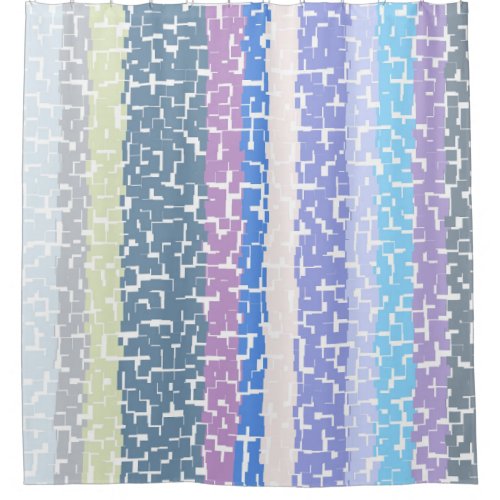 COOL Multicolor GreenGrayBeigePinkPurpleBlue Shower Curtain