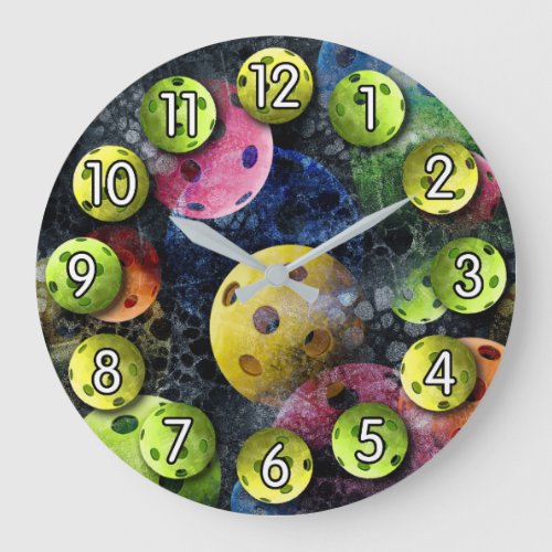 Cool Multicolor Pickleball Clock