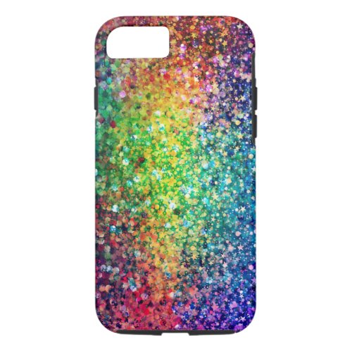 Cool Multicolor Retro Glitter  Sparkles Pattern 2 iPhone 87 Case