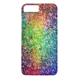 Cool Multicolor Retro Glitter &amp; Sparkles Pattern 2 iPhone 8 Plus/7 Plus Case