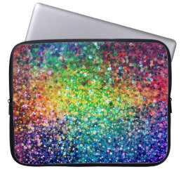 Cool Multicolor Retro Glitter &amp; Sparkles Pattern 2 Laptop Sleeve