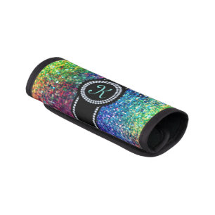 Cool Multicolor Retro Glitter & Sparkles Pattern 2 Luggage Handle Wrap