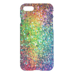 Cool Multicolor Retro Glitter &amp; Sparkles Pattern 2 iPhone SE/8/7 Case