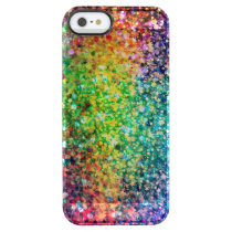 Cool Multicolor Retro Glitter & Sparkles Pattern 2 Clear iPhone SE/5/5s Case
