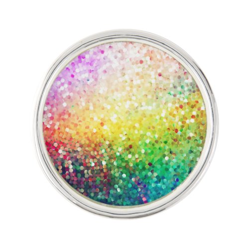 Cool Multicolor Retro Glitter  Sparkles Pattern 3 Pin
