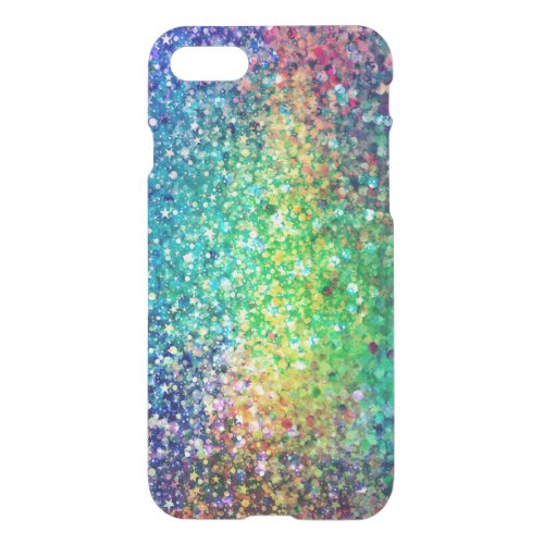 Cool Multicolor Retro Glitter  Sparkles Pattern iPhone SE87 Case