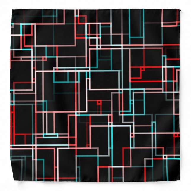 COOL Multicolored Striped Pattern Bandana (Front)