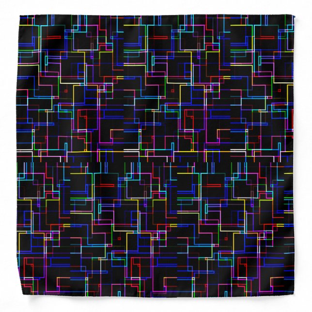 COOL Multicolored Striped Pattern Bandana (Front)