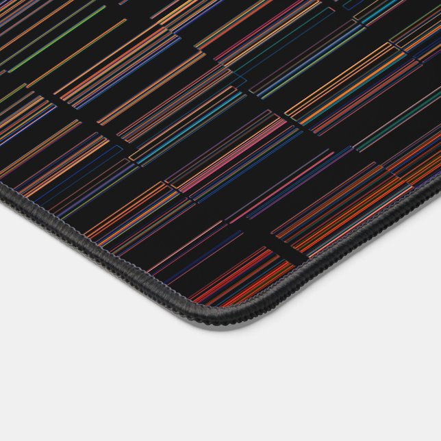 COOL Multicolored Striped Pattern Desk Mat (Corner)