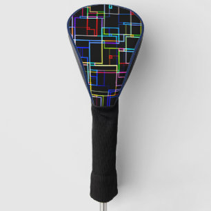 COOL Multicolored Striped Pattern Golf Head Cover