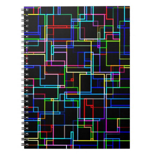 COOL Multicolored Striped Pattern  Notebook