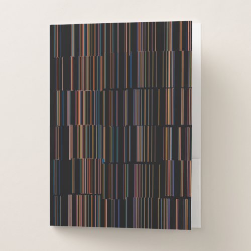 COOL Multicolored Striped Pattern Pocket Folder