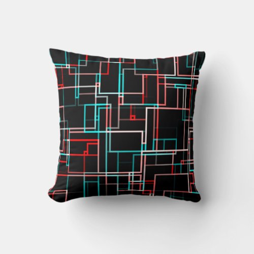 COOL Multicolored Striped Pattern Throw Pillow