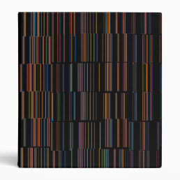 Cool Multicolored Stripes 3 Ring Binder