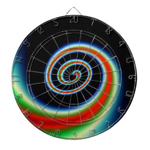 COOL Multicolored Swirl Dart Board