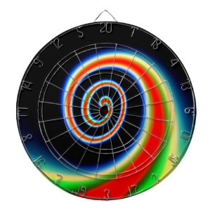 COOL Multicolored Swirl Dart Board