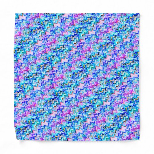 Cool Multicolored Wavy Zig Zag Pattern  Bandana