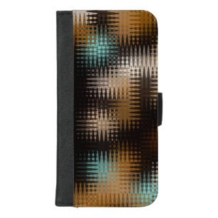 Cool Multicoloured Wavy Zigzag Pattern iPhone 8/7 Plus Wallet Case