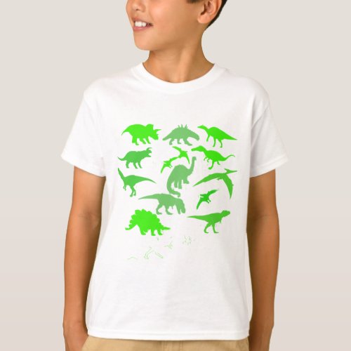 Cool Multiple Dinosaurs Collage Hoodie Sweatshirt T_Shirt