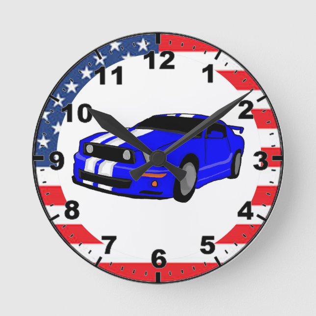 Cool Muscle car design wall clocks (Front)