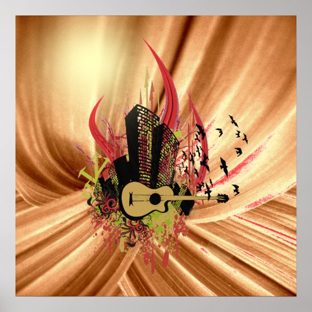 Cool Music Art Print Poster (Front)