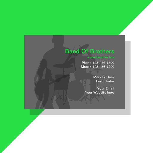 Customizable Cool Music Band Business Cards