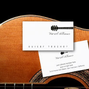 Cool Music Business Card For Guitar Teachers at Zazzle